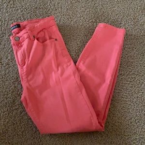 Buffalo David Bitton-Pink coral skinny jeans